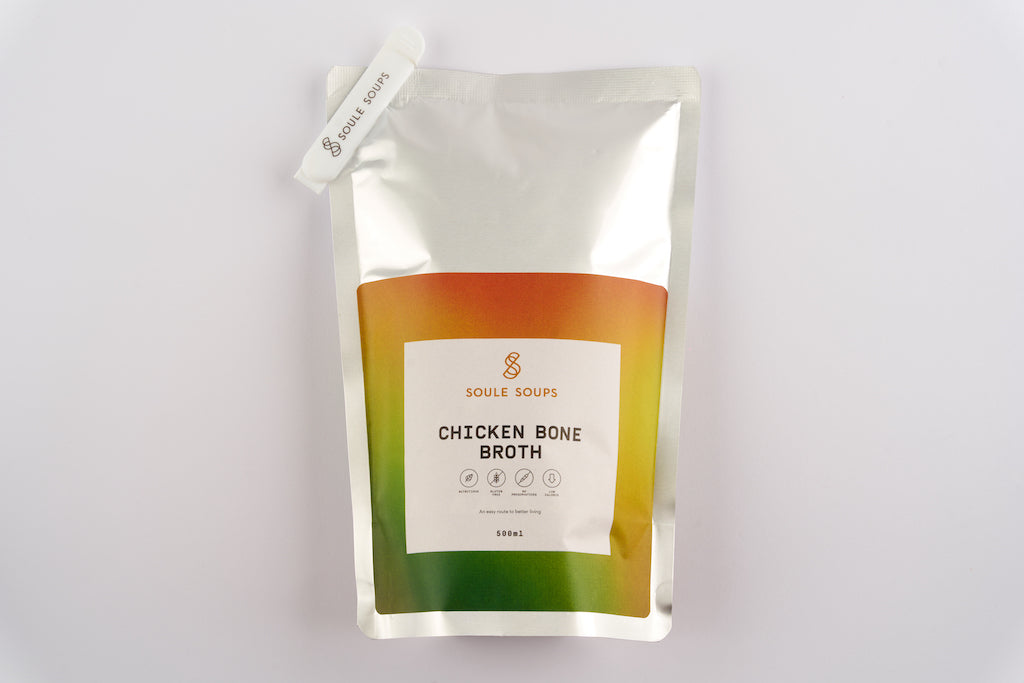 Chicken bone broth pouch