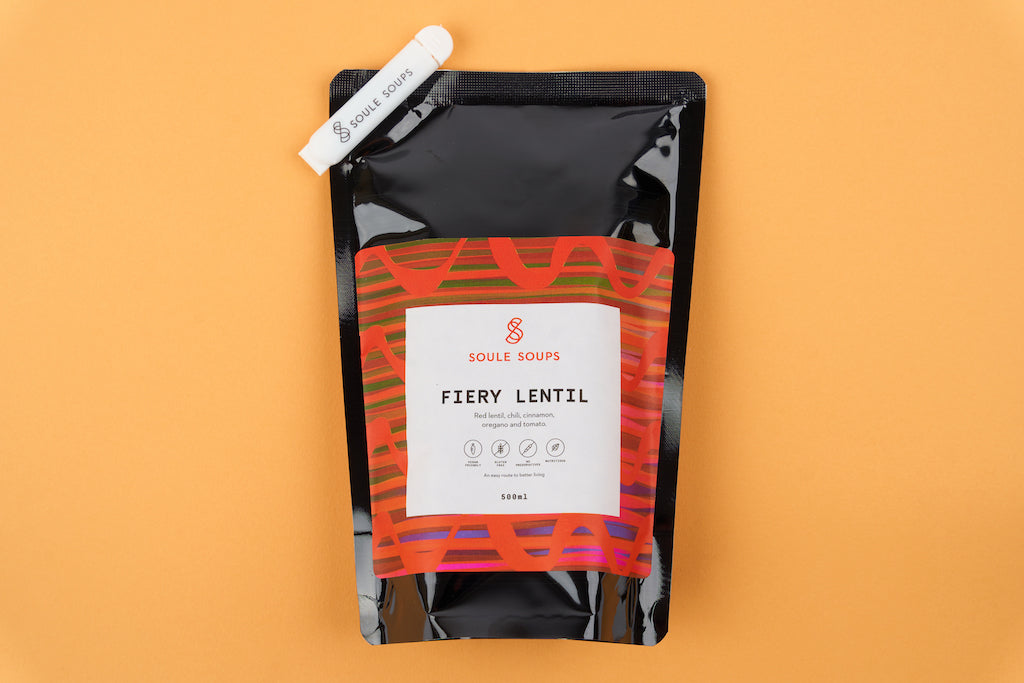 Pouches Front Side, Fiery Lentil